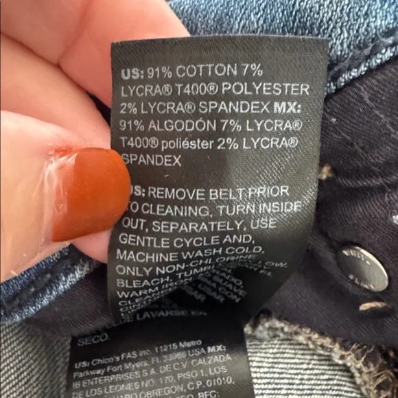 WHBM Extra High-Rise Trouser Everyday Soft Size 6 Medium Wash Blue EUC $120 KL - Picture 9 of 16